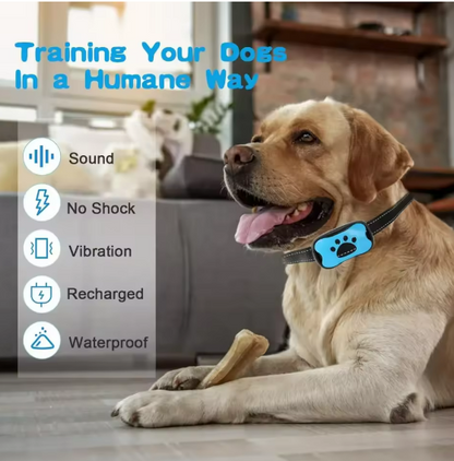 Anti-Shock Anti-Barking Collar - Ultrasonic & Vibration Training Device