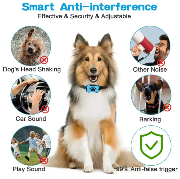 Anti-Shock Anti-Barking Collar - Ultrasonic & Vibration Training Device